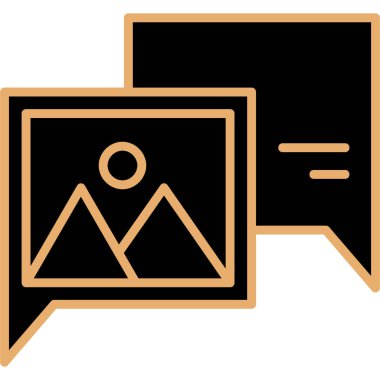 Sohbet simgesinin vektör illüstrasyonu