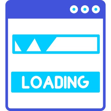 Yükleniyor. Web simgesi basit illüstrasyon