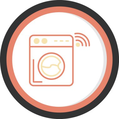 Çamaşır makinesi. Basit tasarım.