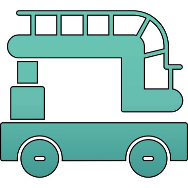 Otobüs. Web simgesi basit illüstrasyon