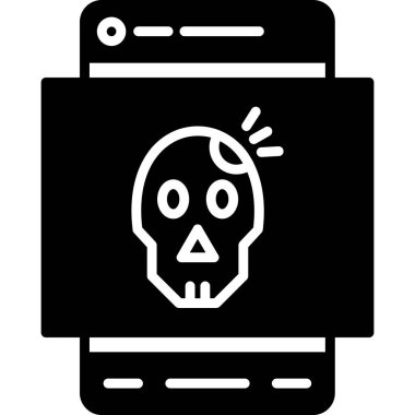 Akıllı telefonlu ölü kafatası