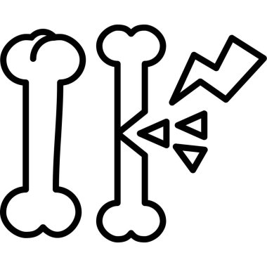 Kemik ikonu vektör çizimi çizimi