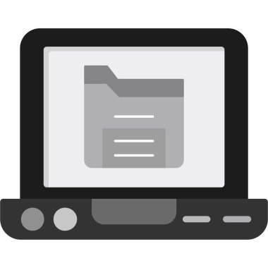 dizüstü bilgisayar ile belge simgesi