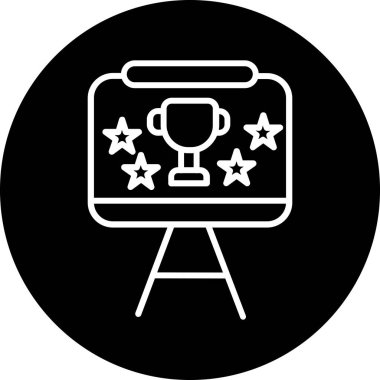 ödül kupa simgesi, vektör illüstrasyonu