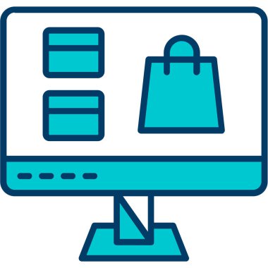 Alışveriş. Web simgesi basit illüstrasyon