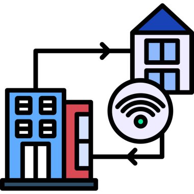 wifi ağ vektör simgesi
