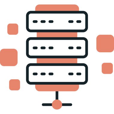 veritabanı web vektör simgesi basit