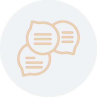 Konuşma balonu simgesinin illüstrasyon tasarımı