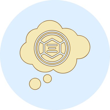 Bir sikkevektör illüstrasyon