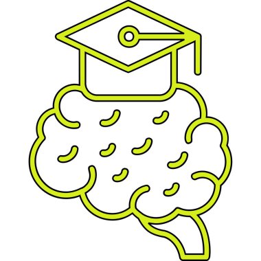 Mezuniyet şapkası ikonu. Beyaz arkaplanda izole edilmiş web tasarımı için özet mezuniyet başlık vektörü simgesi