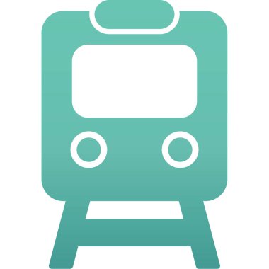 Tren Düz Vektör Simgesi