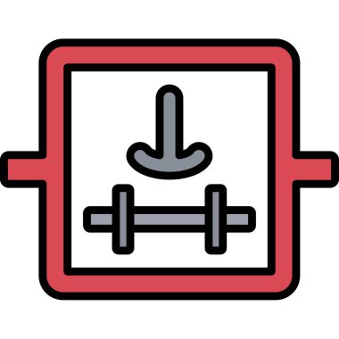 spor salonu çan simgesi vektör illüstrasyonu