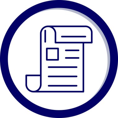 belge simgesi, vektör çizimi