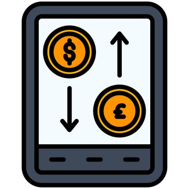 para birimi değişim simgesi, modern vektör illüstrasyon tasarımı