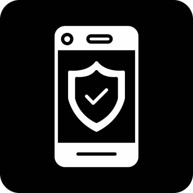 Cep telefonu. Web simgesi basit illüstrasyon