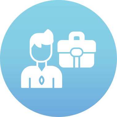 İş ikonu. Vektör simgesi. izole resim