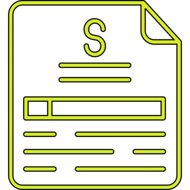 Belge. Web simgesi basit illüstrasyon