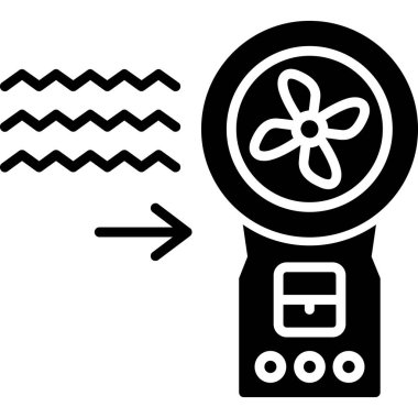 Modern b 'nin vektör illüstrasyonu klima ikonundan yoksundur