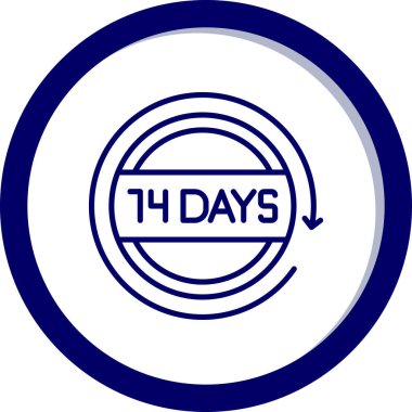 1 günlük simge vektör illüstrasyonu