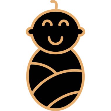 Bebeğim. Web simgesi basit illüstrasyon