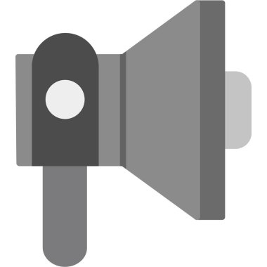 megafon ikonu. Basit resimleme