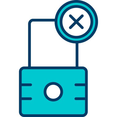 Kilit. Web simgesi basit illüstrasyon