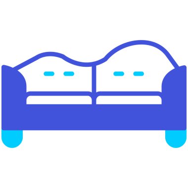 Yatağa. Web simgesi basit illüstrasyon