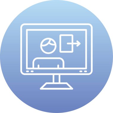 Bilgisayar. Web simgesi basit illüstrasyon