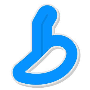 b harfinin vektör çizimi