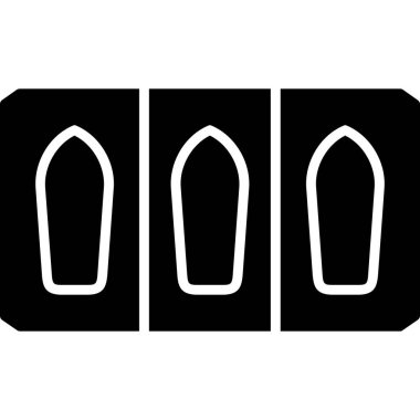 Siyah ve beyaz simgesinin vektör illüstrasyonu