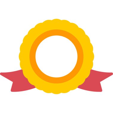 Madalya Düz Vektör Simgesi Tasarımı