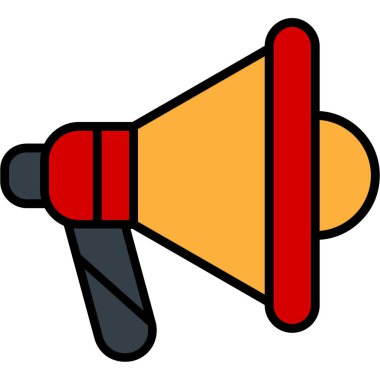 Hoparlör ikonu. Hoparlör hoparlörü rengi düz yalıtılmış