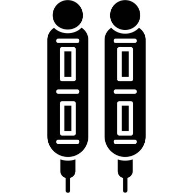 İki telefonu olan iki kişi, vektör illüstrasyon