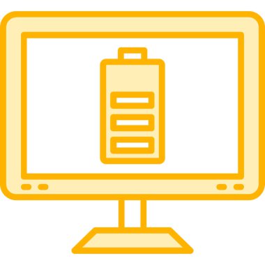 Bilgisayar monitörü. Basit resimleme