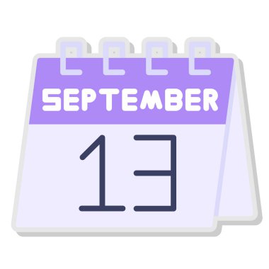 Beyaz arkaplanda izole edilmiş bir takvimin gösterimi