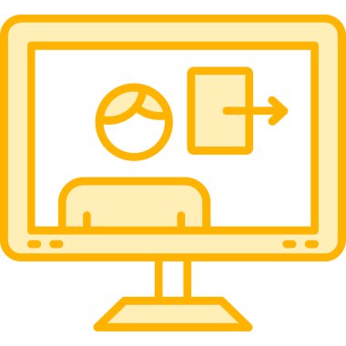 Bilgisayar. Web simgesi basit illüstrasyon