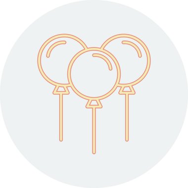 Bir karikatür ve yuvarlak simgenin vektör çizimi