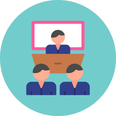 Konferans. Web simgesi basit illüstrasyon
