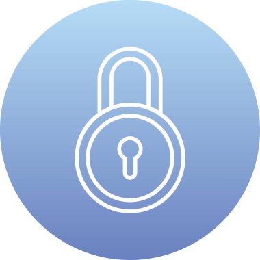 Kilit simgesinin vektör illüstrasyonu