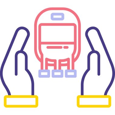 Smartwatch modern simgesi, vektör illüstrasyonu