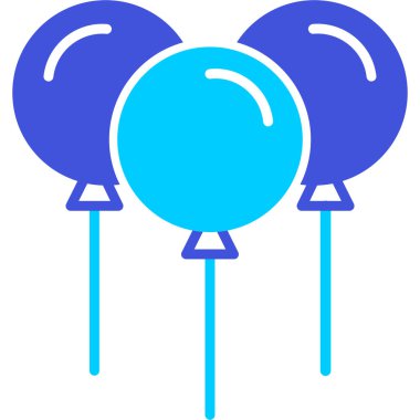 balon süsleme simgesi ana hat biçiminde