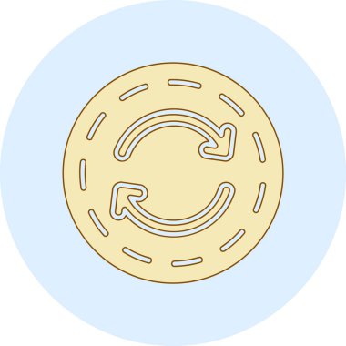 Çörek simgesinin vektör illüstrasyonu