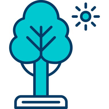 Ağaç. Web simgesi basit illüstrasyon