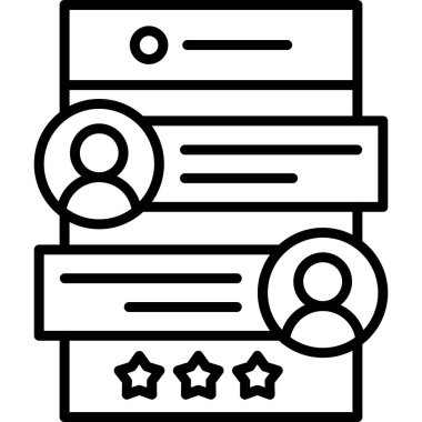 Web sayfası satır simgesi, vektör.