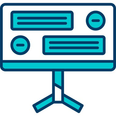 veri depolama. Web simgesi basit illüstrasyon