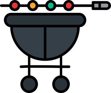 davul. Web simgesi basit illüstrasyon