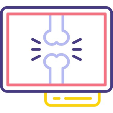 Kalp ikonlu bilgisayar monitörü. Web sayfası için vektör tasarımı