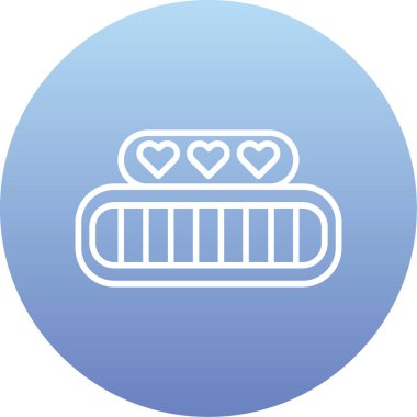 Bir kalp simgesinin vektör illüstrasyonu