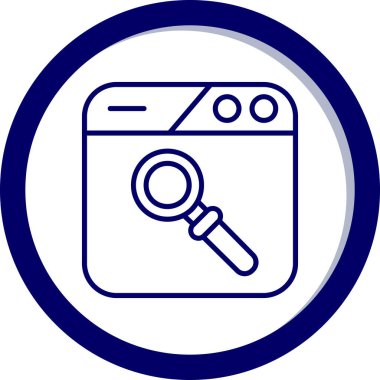 Gaz sobasının mavi ve beyaz ikonunun vektör çizimi