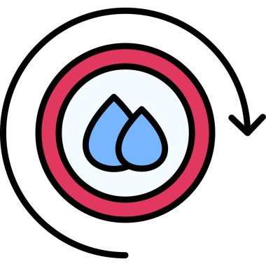 damla simgesi, vektör illüstrasyonu